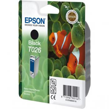 Epson Tintenpatrone schwarz (C13T02640110, T026)