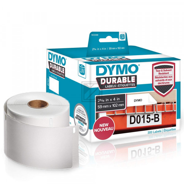 1933088 DYMO 59x102mm WEISS KUNSTSTOFF 1Rl/300Stk LW Adress-Etiketten permanent