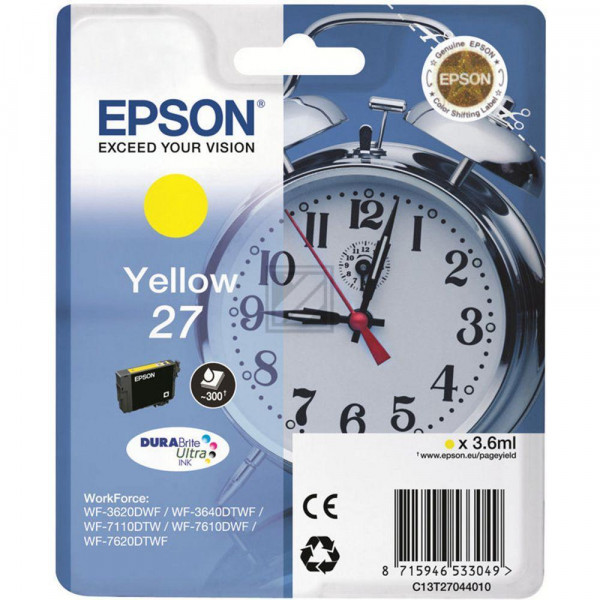 Epson Tintenpatrone gelb (C13T27044012, T2704)