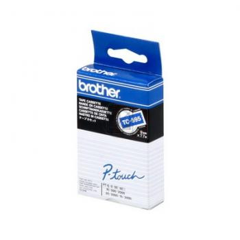 Brother Schriftbandkassette weiß/blau (TC-595)