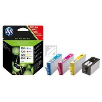 HP Tintenpatrone gelb, cyan, magenta, schwarz HC (C2N92AE, 920XL)