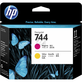 HP Tintendruckkopf gelb, magenta (F9J87A, 744)