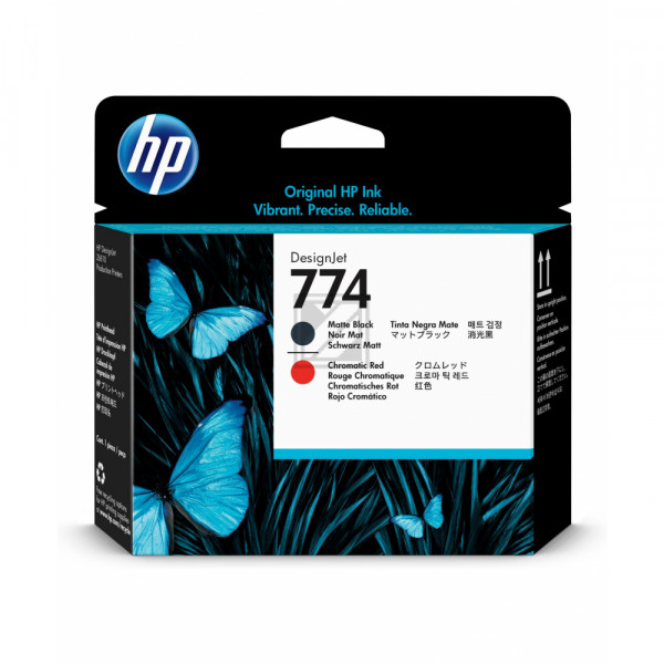 HP Tintendruckkopf schwarz matt/chromatisch-rot (P2V97A, 774)