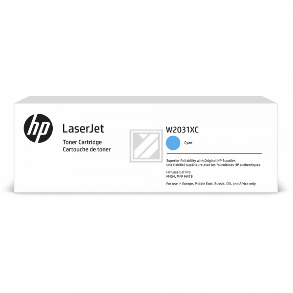 HP Toner-Kartusche JetIntelligence Contract cyan HC (W2031XC, 415X)