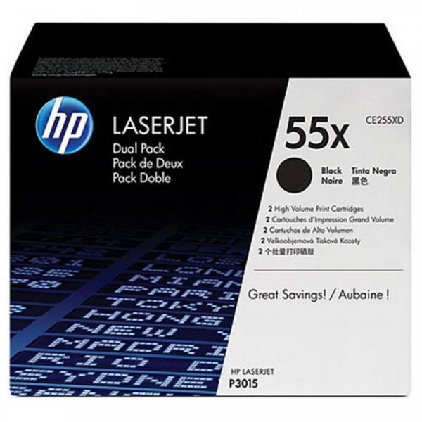 HP Toner-Kartusche 2 x schwarz HC (CE255XD, 55XD)