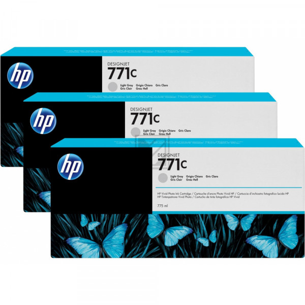 HP Tintenpatrone hellgrau (B6Y38A, 771C)