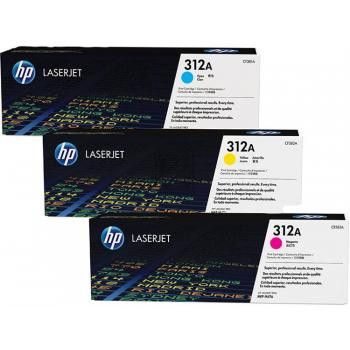 HP Toner-Kartusche gelb, cyan, magenta (CF440AM, 312A)