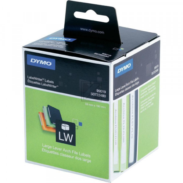 Dymo Ordner-Etiketten breit (weiß) (S0722480)