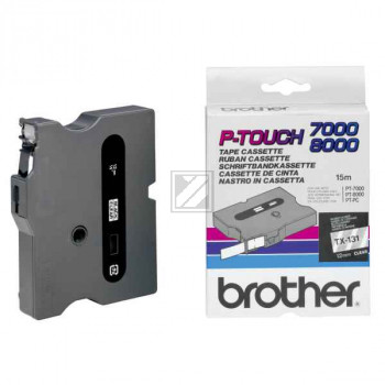 Brother Schriftbandkassette schwarz/transparent (TX-131)