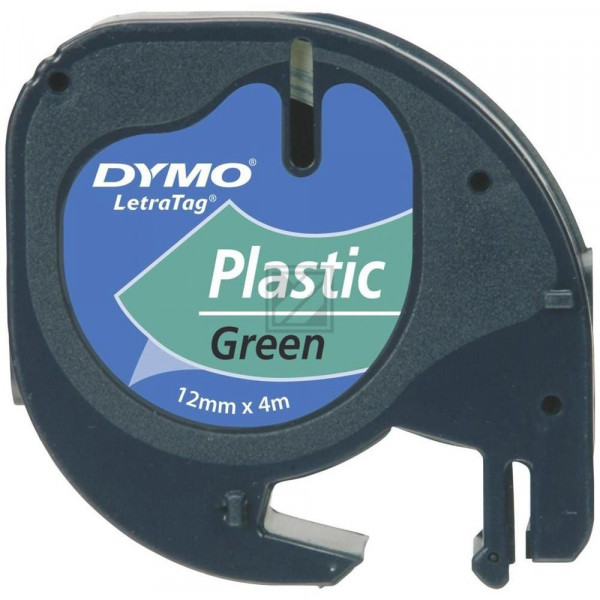 Dymo Schriftbandkassette schwarz/grün (91224)