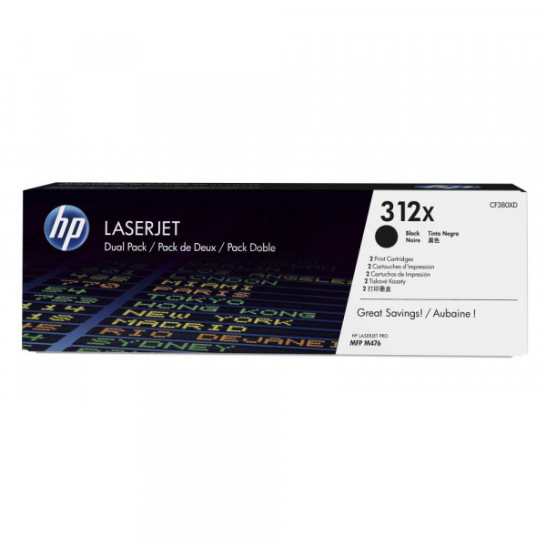 HP Toner-Kartusche 2 x schwarz HC (CF380XD, 312XD)