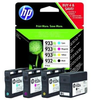 HP Tintenpatrone gelb, cyan, magenta, schwarz HC (C2P42AE, 932XL, 933XL)