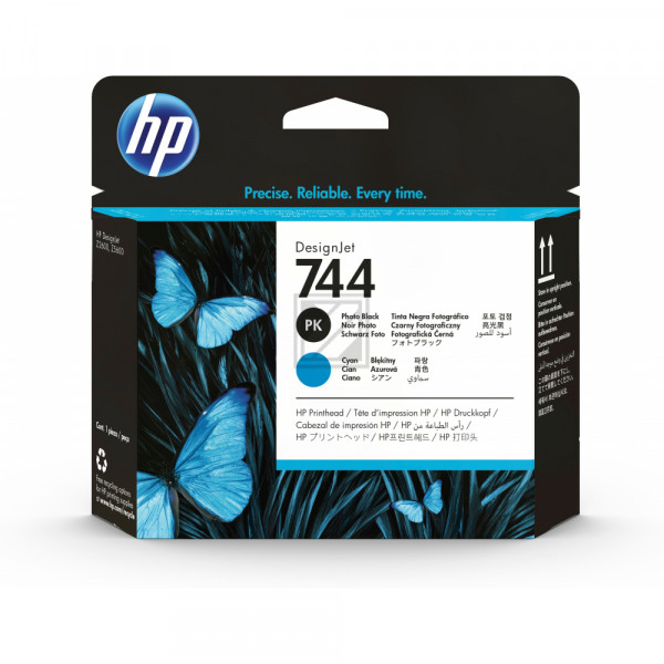 HP Tintendruckkopf cyan, schwarz (F9J86A, 745)