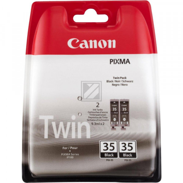 Canon Tintenpatrone 2 x schwarz (1509B012, 2 x PGI-35/TWIN)