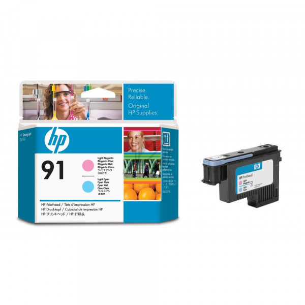 HP Tintendruckkopf magenta light/cyan light (C9462A, 91)