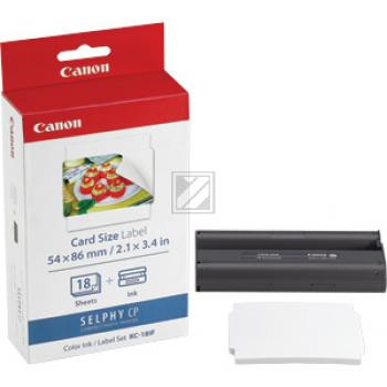 Canon Thermo-Transfer-Rolle weiß farbig 18 Blatt (7741A001, KC-18IF)