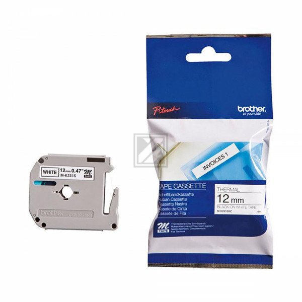 Brother Schriftbandkassette schwarz/weiß (M-K231S)