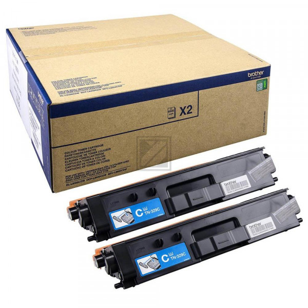 Brother Toner-Kit 2 x cyan (TN-329CTWIN)