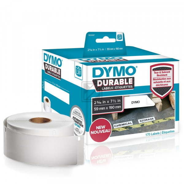 1933087 DYMO 59x190mm WEISS KUNSTSTOFF 1Rl/170Stk LW Adress-Etiketten permanent