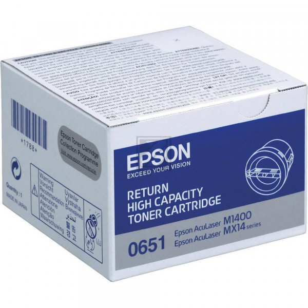 Epson Toner-Kit Return schwarz HC (C13S050651, 0651)