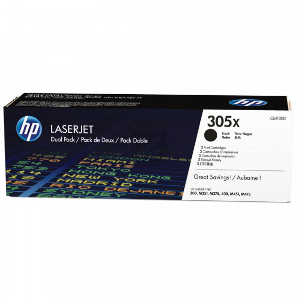 HP Toner-Kartusche 2 x schwarz (CE410XD, 305XD)